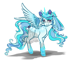Size: 1200x1000 | Tagged: safe, artist:lavvythejackalope, oc, oc only, pegasus, pony, female, glowing hooves, jewelry, mare, pegasus oc, simple background, smiling, solo, tiara, white background, wings