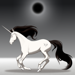 Size: 4000x4000 | Tagged: safe, artist:moonhoek, oc, oc only, oc:moon hoek, horse, pony, unicorn, digital art, eyes closed, horn, running, solo