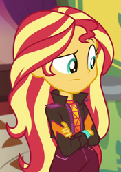 Size: 665x942 | Tagged: safe, screencap, sunset shimmer, equestria girls, equestria girls specials, g4, my little pony equestria girls: better together, my little pony equestria girls: sunset's backstage pass, cropped, crossed arms, solo