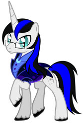 Size: 3745x5608 | Tagged: safe, alternate version, artist:severity-gray, oc, oc only, oc:jackie trades, pony, unicorn, alternate timeline, clothes, looking at you, male, nightmare takeover timeline, simple background, solo, stallion, transparent background, uniform