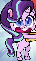 Size: 232x388 | Tagged: safe, artist:orin331, starlight glimmer, sunset shimmer, pony, unicorn, g4, g4.5, my little pony: pony life, cropped, exploitable meme, female, juxtaposition, juxtaposition fail, meme, smiling, solo focus