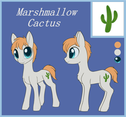 Size: 2018x1871 | Tagged: safe, artist:dusthiel, oc, oc only, oc:marshmallow cactus, earth pony, pony, male, reference sheet, solo, stallion