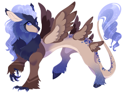 Size: 6900x5300 | Tagged: safe, artist:gigason, draconequus, hybrid, absurd resolution, interspecies offspring, offspring, parent:discord, parent:princess luna, parents:lunacord, simple background, solo, transparent background, two toned wings, wings