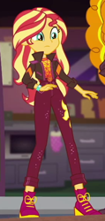 Size: 278x586 | Tagged: safe, screencap, adagio dazzle, sunset shimmer, equestria girls, equestria girls series, g4, sunset's backstage pass!, spoiler:eqg series (season 2), cropped