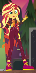Size: 465x943 | Tagged: safe, screencap, sunset shimmer, equestria girls, equestria girls specials, g4, my little pony equestria girls: better together, my little pony equestria girls: sunset's backstage pass, cropped, female, geode of empathy, magical geodes, music festival outfit, solo
