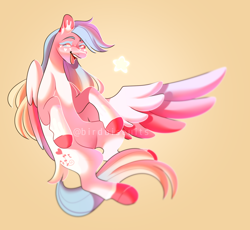 Size: 1374x1263 | Tagged: safe, artist:birdbiscuits, oc, oc only, oc:strawberry heartstrings, pegasus, pony, female, mare, solo