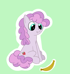 Size: 2752x2888 | Tagged: safe, artist:melodust, pearmain worcester, earth pony, pony, g4, background pony, banana, drawthread, female, food, high res, mare, solo