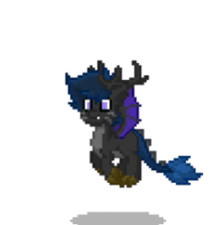 Size: 288x292 | Tagged: safe, artist:kittykat, oc, oc only, oc:abstract empathy, dragon, pony town, animated, solo