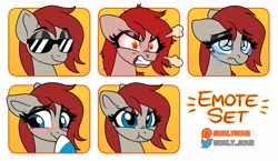 Size: 1980x1147 | Tagged: safe, artist:sickly-sour, oc, oc only, oc:ponepony, emotes