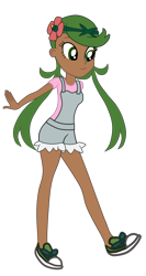 Size: 1470x2753 | Tagged: safe, artist:gmaplay, oc, oc only, oc:mallow leaf, equestria girls, g4, converse, equestria girls-ified, mallow, pokémon, shoes, simple background, solo, transparent background