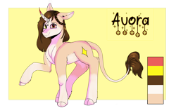 Size: 9186x5645 | Tagged: safe, artist:m00nlightr0s3, oc, oc only, oc:auora, kirin, absurd resolution, colored background, colored horn, female, heterochromia, horn, kirin hybrid, kirin oc, raised hoof, reference sheet, simple background, solo, transparent background