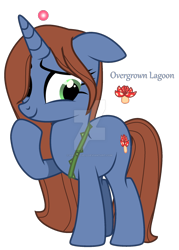 Size: 1280x1788 | Tagged: safe, artist:hate-love12, oc, oc only, oc:overgrown lagoon, pony, unicorn, female, floppy ears, mare, simple background, solo, transparent background