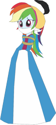 Size: 437x975 | Tagged: safe, artist:caido58, rainbow dash, equestria girls, g4, 1000 hours in ms paint, arm behind back, bondage, bound and gagged, cloth gag, gag, simple background, solo, tied up, transparent background