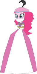 Size: 518x1045 | Tagged: safe, artist:caido58, pinkie pie, equestria girls, g4, 1000 hours in ms paint, arm behind back, bondage, bound and gagged, cloth gag, gag, simple background, solo, tied up, transparent background