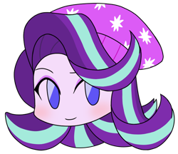 Size: 740x640 | Tagged: safe, artist:batipin, part of a set, starlight glimmer, equestria girls, g4, beanie, hat, head only, solo
