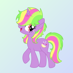 Size: 1700x1700 | Tagged: safe, artist:katelynleeann42, oc, oc only, oc:lemon fizzle pop, pony, unicorn, female, mare, solo