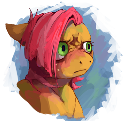 Size: 1608x1559 | Tagged: safe, artist:baccizoof, babs seed, earth pony, pony, g4, simple background, solo, transparent background