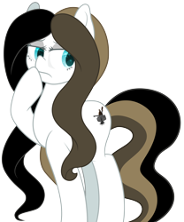 Size: 3908x4706 | Tagged: artist needed, safe, oc, oc only, oc:chocolate fudge, earth pony, pony, concerned, cute, female, simple background, solo, transparent background