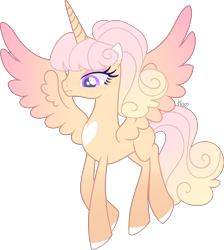 Size: 1668x1859 | Tagged: safe, artist:kurosawakuro, oc, oc only, alicorn, pony, base used, concave belly, female, magical lesbian spawn, mare, offspring, parent:fluttershy, parent:princess cadance, parents:flutterdance, simple background, slender, solo, thin, transparent background