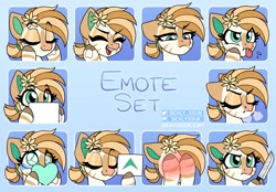 Size: 2072x1442 | Tagged: safe, artist:sickly-sour, oc, oc only, oc:bombay colada, pony, zebra, blushing, emotes, eyes closed, female, flower, flower in hair, knife, mare, open mouth, open smile, smiling, tongue out