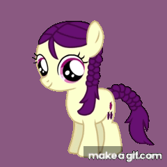 Size: 240x240 | Tagged: safe, artist:goldendaisies, boysenberry, earth pony, pony, g4, animated, boysenbetes, cute, female, filly, looking at you, music box creator, purple background, simple background, smiling, smiling at you, solo, triple berry, waving, waving at you