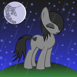 Size: 868x863 | Tagged: safe, artist:axelito9, derpibooru exclusive, oc, oc only, earth pony, pony, cutie mark, eyes closed, female, mare in the moon, moon