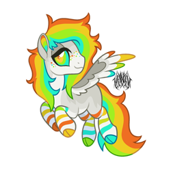Size: 1280x1280 | Tagged: safe, artist:renhorse, oc, oc only, oc:hot flame, pegasus, pony, colored wings, male, multicolored wings, simple background, solo, stallion, transparent background, wings