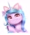 Size: 1209x1410 | Tagged: safe, artist:phoenixrk49, izzy moonbow, pony, unicorn, g5, bust, cat ears, chest fluff, ear fluff, female, hoof fluff, looking at you, mare, raised hoof, simple background, smiling, smiling at you, solo, unshorn fetlocks, whiskers, white background