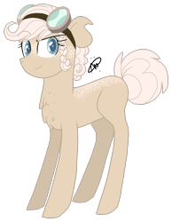 Size: 1156x1493 | Tagged: safe, artist:gallantserver, oc, oc only, oc:wheatie, earth pony, pony, female, mare, offspring, parent:doctor whooves, parent:pinkie pie, parents:doctorpie, simple background, solo, transparent background