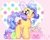 Size: 4000x3200 | Tagged: safe, artist:bunxl, gigglebean, earth pony, pony, g3, basket, blushing, bunny ears, easter, easter egg, ethereal mane, heart, heart eyes, holiday, looking at you, one eye closed, smiling, solo, sparkly mane, sparkly tail, starry mane, starry tail, tail, wingding eyes, wink