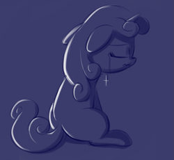 Size: 705x649 | Tagged: safe, artist:heretichesh, sweetie belle, pony, unicorn, g4, crying, female, filly, sad, solo