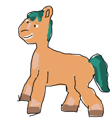 Size: 900x1044 | Tagged: safe, artist:joeydr, hitch trailblazer, earth pony, pony, g5, 1000 hours in ms paint, male, simple background, solo, stallion, unshorn fetlocks, white background