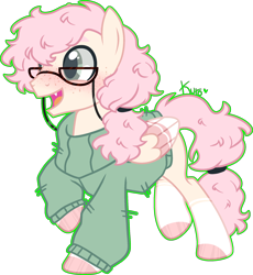 Size: 1972x2147 | Tagged: safe, artist:kurosawakuro, oc, oc only, pegasus, pony, base used, clothes, fangs, glasses, male, simple background, solo, stallion, sweater, transparent background, two toned wings, wings