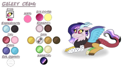Size: 5256x2944 | Tagged: safe, artist:purplepotato04, oc, oc only, oc:galaxy chaos, draconequus, hybrid, interspecies offspring, lying down, offspring, parent:discord, parent:twilight sparkle, parents:discolight, prone, reference sheet, simple background, solo, transparent background