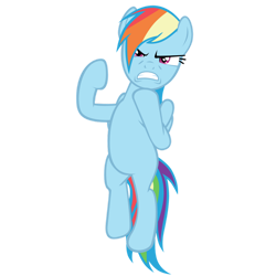 Size: 1024x1024 | Tagged: safe, artist:flipsideequis, rainbow dash, pegasus, pony, dragon quest, g4, angry, female, fighting stance, flying, gritted teeth, simple background, solo, teeth, transparent background, vector