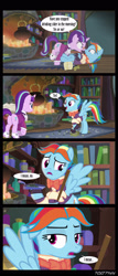 Size: 1288x3000 | Tagged: safe, edit, edited screencap, editor:teren rogriss, screencap, rainbow dash, snowdash, snowfall frost, starlight glimmer, pegasus, pony, unicorn, a hearth's warming tail, g4, bowtie, butt, clothes, frock coat, glimmer glutes, jabot, plot, rainbow dash always dresses in style, shirt, spats, waistcoat