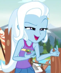 Size: 396x474 | Tagged: safe, screencap, trixie, equestria girls, g4, my little pony equestria girls: legend of everfree, cropped, sleeveless, solo