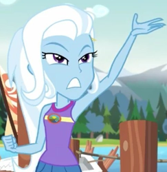 Size: 482x496 | Tagged: safe, screencap, trixie, equestria girls, g4, my little pony equestria girls: legend of everfree, armpits, cropped, sleeveless, solo