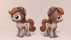 Size: 1920x1080 | Tagged: safe, artist:whiteskypony, oc, oc only, oc:queen pawn, earth pony, pony, 3d, female, filly, solo