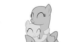 Size: 960x539 | Tagged: safe, artist:ivuiadopts, oc, oc only, pegasus, pony, bald, base, duo, eyelashes, female, filly, hug, mare, pegasus oc, simple background, smiling, transparent background, wings