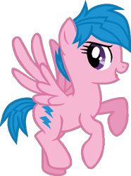 Size: 437x588 | Tagged: safe, artist:pegasski, firefly, pegasus, pony, g1, g4, base used, eyelashes, female, g1 to g4, generation leap, mare, open mouth, rearing, simple background, solo, transparent background