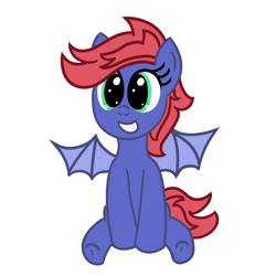 Size: 1200x1200 | Tagged: safe, artist:dafiltafish, oc, oc only, bat pony, pony, bat pony oc, female, mare, simple background, solo, white background