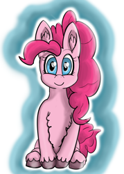 Size: 2422x3375 | Tagged: safe, artist:vinca, pinkie pie, earth pony, pony, g4, female, high res, looking at you, mare, sitting, solo