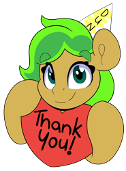Size: 2706x3661 | Tagged: safe, artist:partypievt, oc, oc only, oc:muddy, earth pony, pony, dunce hat, hat, heart, high res, simple background, solo, transparent background