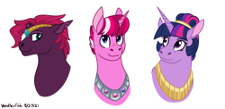 Size: 1280x627 | Tagged: safe, artist:quincydragon, tempest shadow, twilight sparkle, oc, oc:dawn bubble berry, pony, g4, bust, magical lesbian spawn, male, offspring, parent:tempest shadow, parent:twilight sparkle, parents:tempestlight, portrait, simple background, transparent background