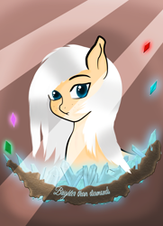 Size: 810x1117 | Tagged: safe, artist:sanav1, oc, oc only, earth pony, pony, crystal, freckles, solo