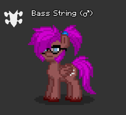 Size: 649x598 | Tagged: safe, oc, oc only, oc:bass string, pegasus, pony, pony town, glasses, gray background, male, simple background, solo, unshorn fetlocks