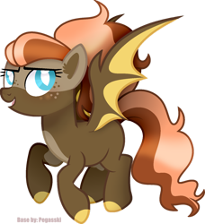 Size: 1280x1406 | Tagged: safe, artist:tired-horse-studios, oc, oc only, bat pony, pony, female, mare, simple background, solo, transparent background
