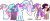 Size: 1844x790 | Tagged: safe, artist:kurosawakuro, oc, oc only, earth pony, hybrid, pegasus, pony, unicorn, base used, female, interspecies offspring, magical lesbian spawn, mare, offspring, parent:applejack, parent:discord, parent:fluttershy, parent:party favor, parent:pinkie pie, parent:prince blueblood, parent:rainbow dash, parent:rarity, parent:twilight sparkle, parents:discoshy, parents:partypie, parents:rariblood, parents:rarijack, parents:twidash, simple background, transparent background