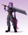 Size: 3535x4410 | Tagged: safe, artist:starshade, oc, oc only, oc:twilight garrison, unicorn, anthro, 2021, cloud strife, commission, female, final fantasy, final fantasy vii, heart, heart eyes, lightly watermarked, mare, simple background, solo, sword, watermark, weapon, wingding eyes